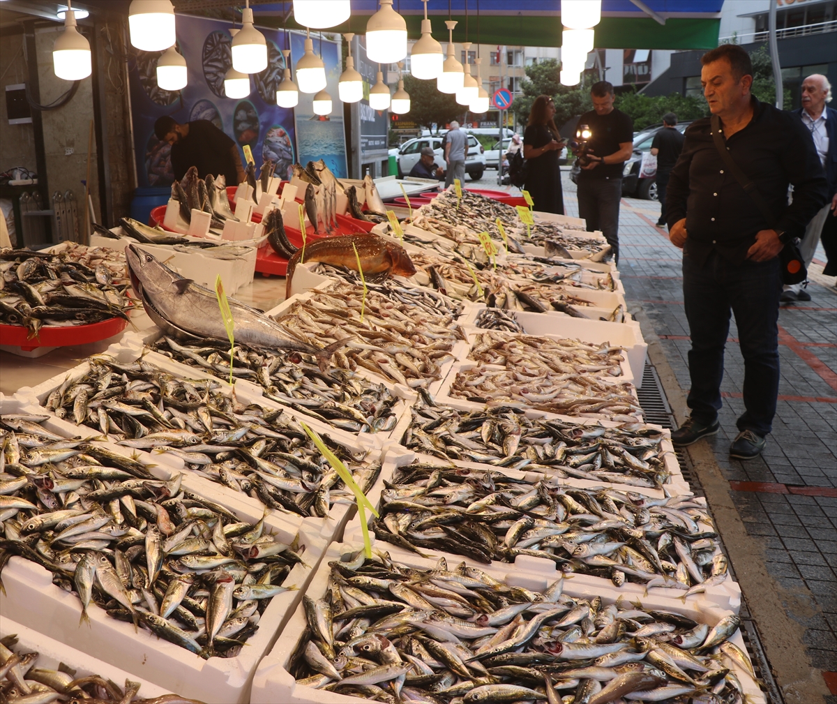 Rize'de balıkçı tezgahlarında bolluk yaşanıyor