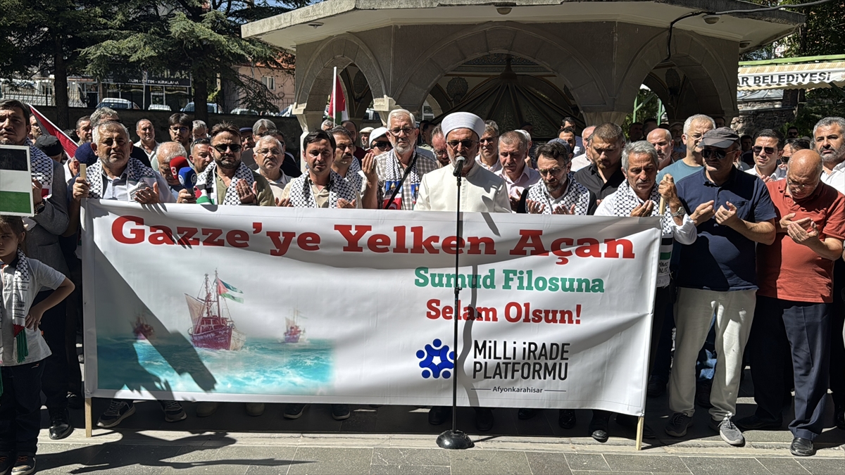 Afyonkarahisar'da Filistin ve Küresel Sumud Filosu'na destek