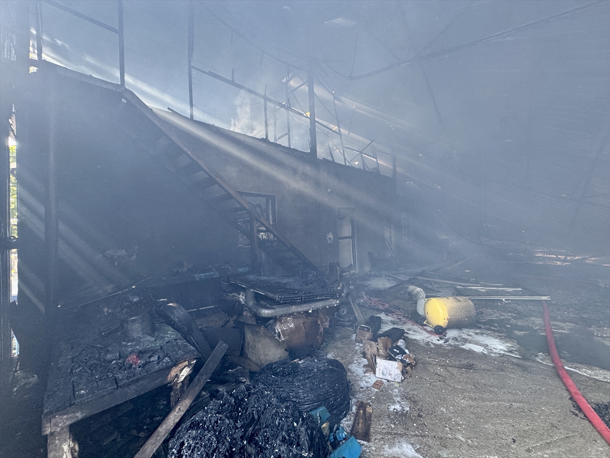 Muğla'da kereste deposu yangında kullanılamaz hale geldi