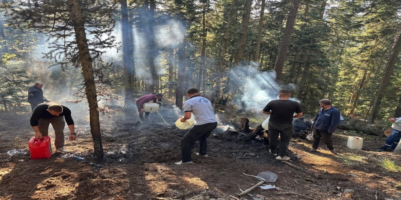 Kastamonu Bostan’daki orman yangını büyümeden köylü ve ekiplerin müdahalesiyle söndürüldü