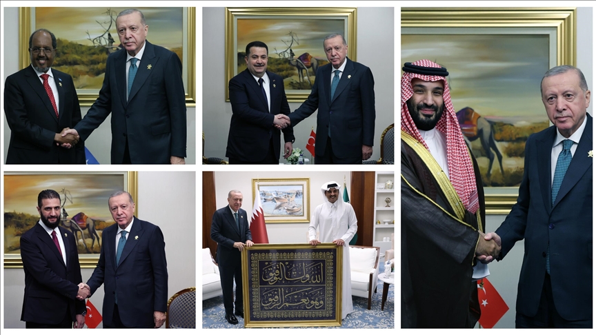 Cumhurbaşkanı Erdoğan'dan İİT ve Arap Ligi Olağanüstü Ortak Zirvesi'nde yoğun diplomasi trafiği