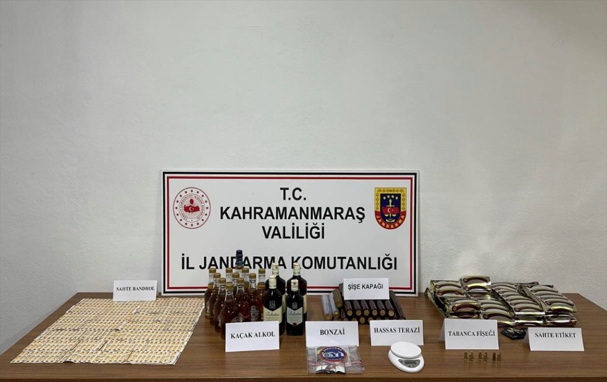Kahramanmaraş'ta kaçak içki ve uyuşturucu operasyonunda 1 zanlı tutuklandı