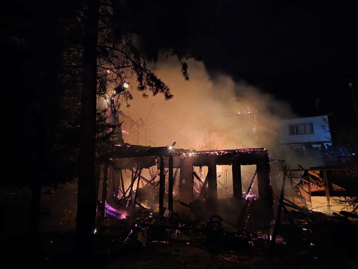 Bolu'nun Mudurnu ilçesinde tarihi konak yandı