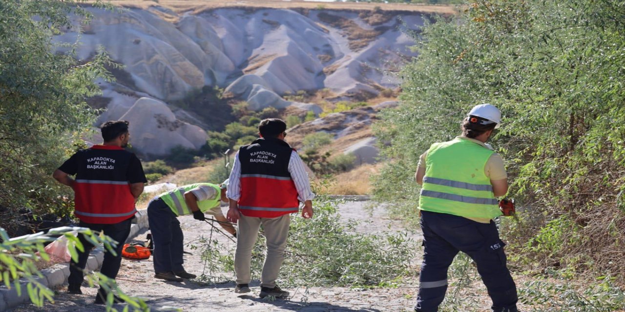 Kapadokya’da Güvercinlik Vadisi’nde doğal doku korunuyor.