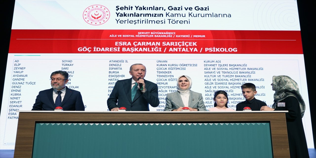 Erdoğan: Şehit ve gazi yakınlarını incitecek en ufak söz veya tavra tahammülümüz yok