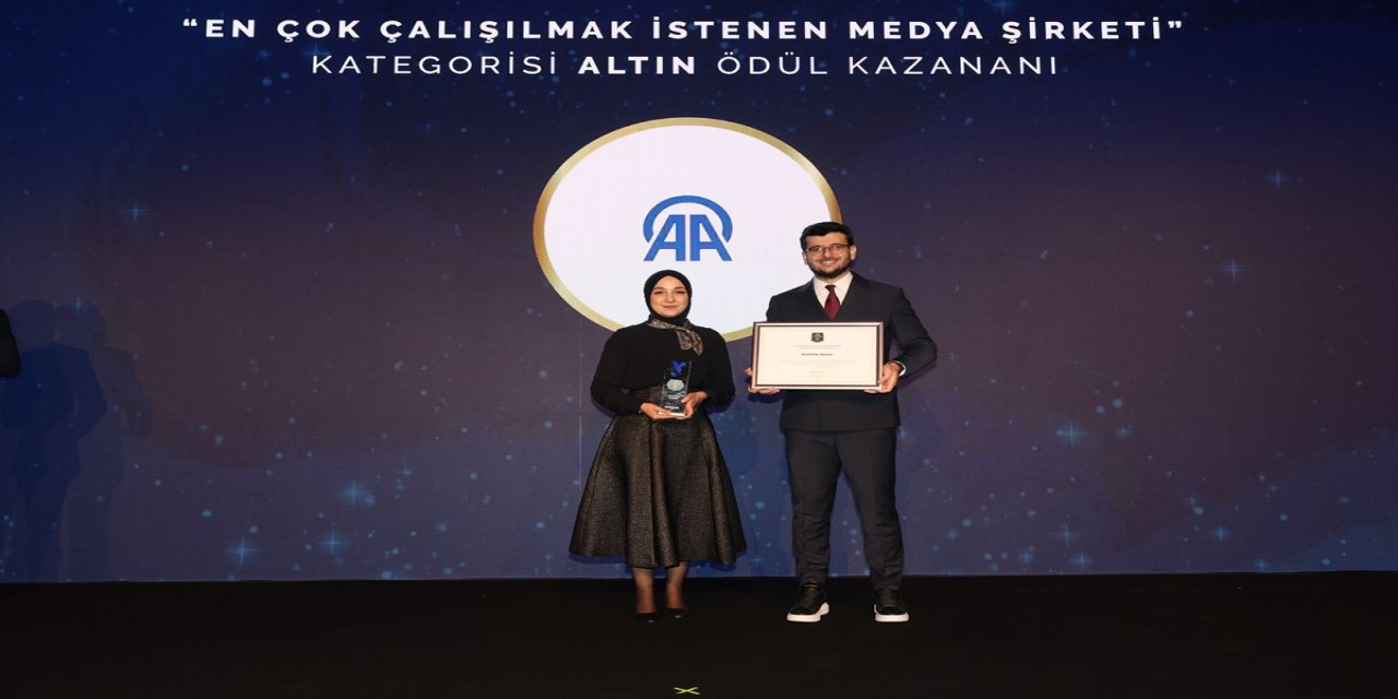 AA, Youth Awards’ta gençlerin en çok çalışmak istediği medya şirketi seçilerek altın ödül kazandı