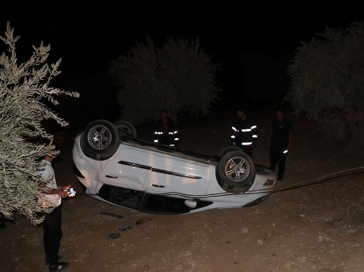 Kilis'te otomobilin devrildiği kazada 1 kişi yaralandı