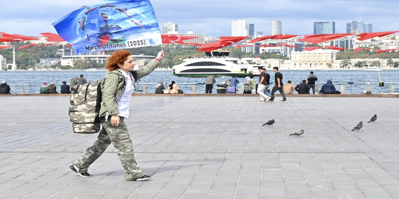 İranlı doktora öğrencisi Somayeh Moghadam, Gazze’ye destek için İstanbul’dan Kudüs’e "March of Yunus" yürüyüşü başlattı
