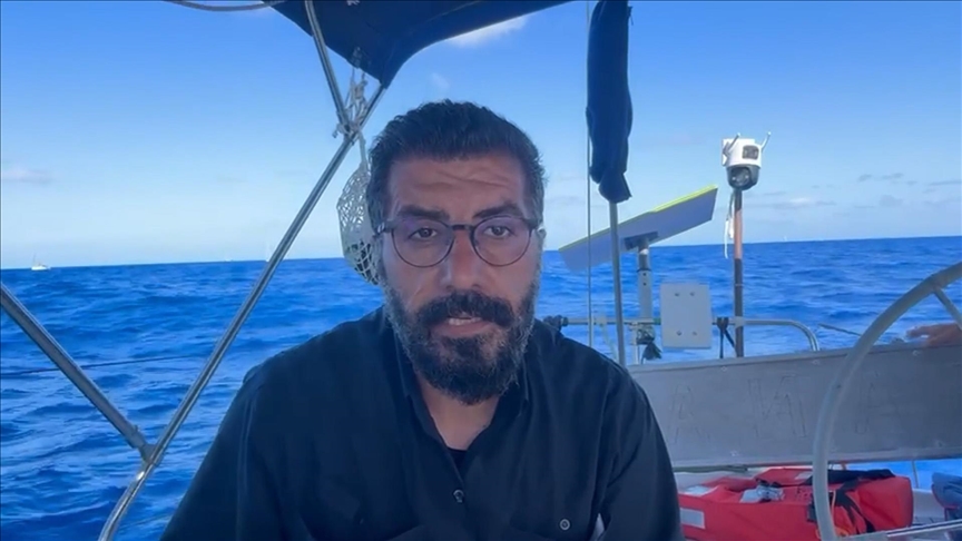 Küresel Sumud Filosu'ndaki gazeteci Çelik, Gazze yolunda son durumu aktardı