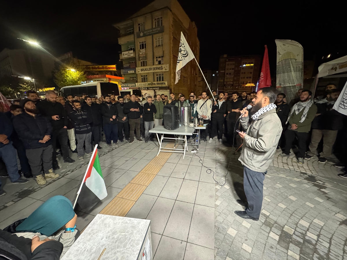 Van, Muş ve Bitlis'te İsrail'in Küresel Sumud Filosu'na saldırılarına tepki