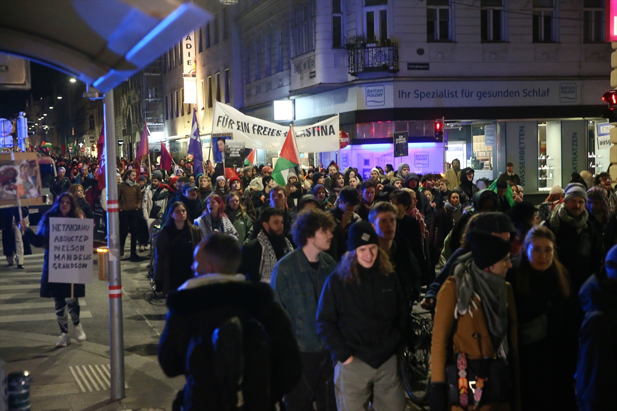 Viyana'da İsrail'in  Sumud Filosu'na saldırıları protesto edildi