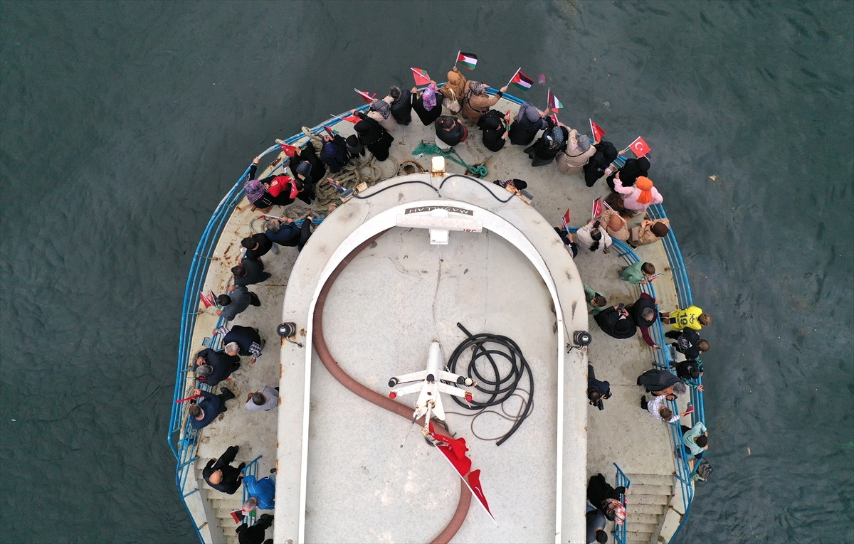 Kocaeli'de Küresel Sumud Filosu'nu "selamlama" etkinliği düzenlendi