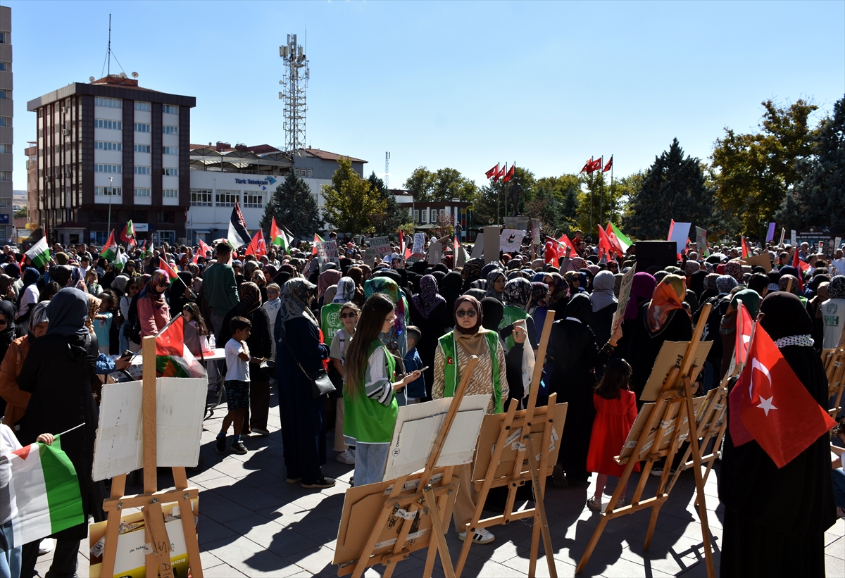 Kırıkkale'de İsrail'in Gazze'ye saldırıları protesto edildi