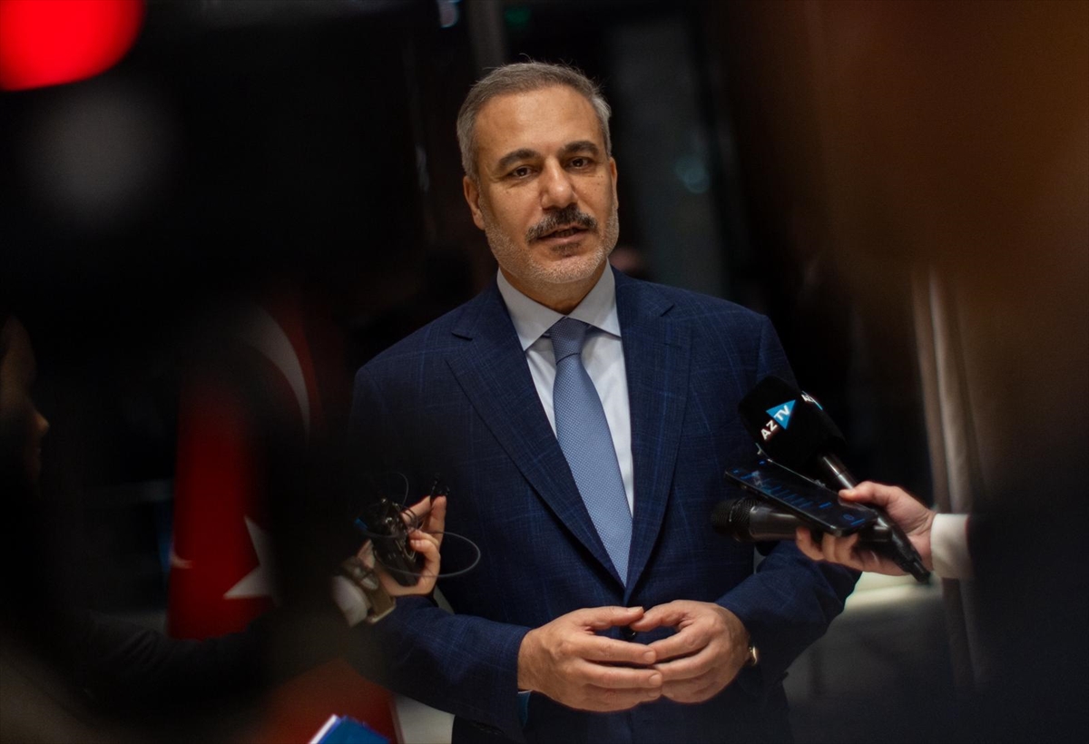 Dışişleri Bakanı Fidan, Azerbaycan'ın Gebele kentinde basına konuştu