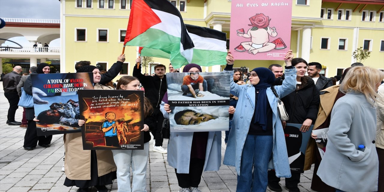 Üsküp’te IBU öğrencilerinden Gazze’ye destek: “Filistin bir insanlık sınavıdır”