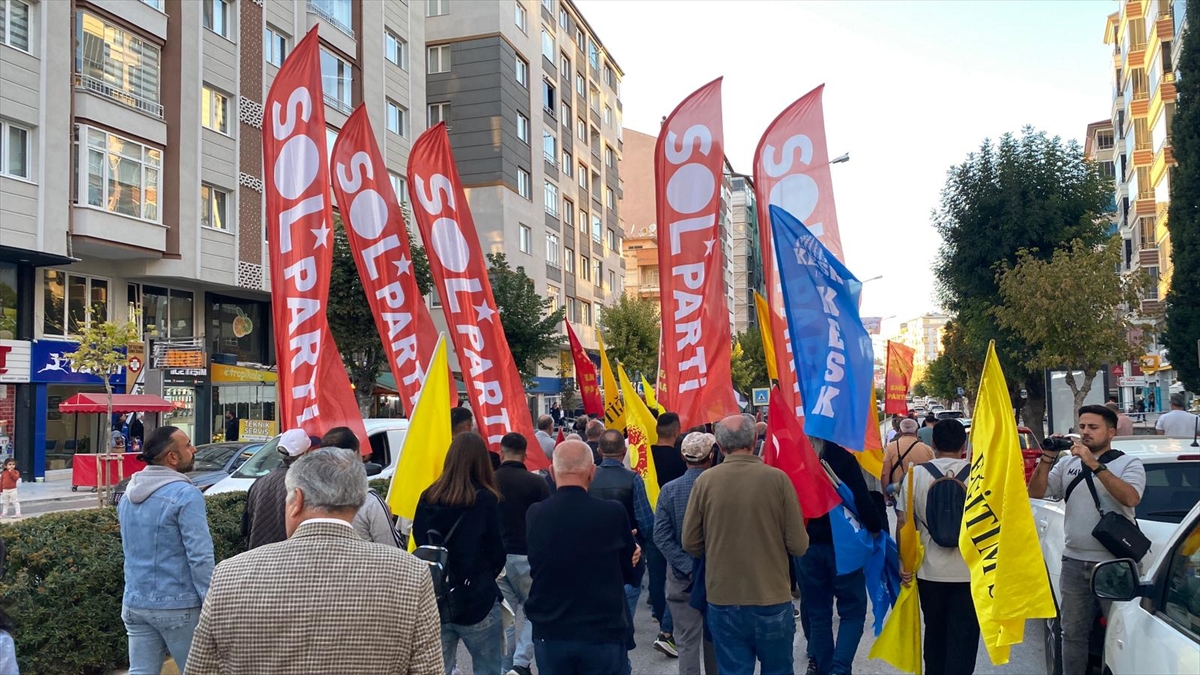 Çorum Emek ve Demokrasi Platformundan Filistin'e destek yürüyüşü