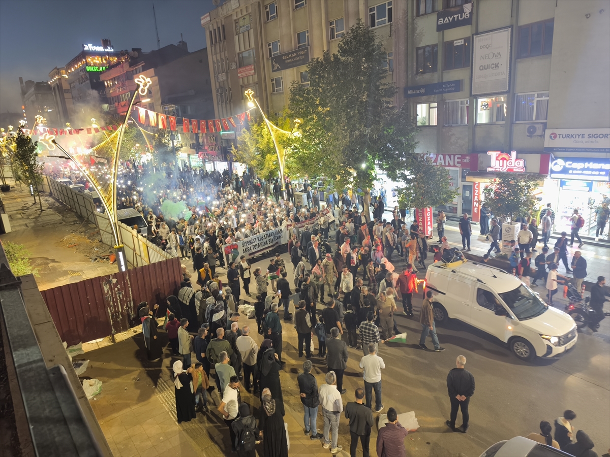Bingöl'de İsrail'in Gazze'ye saldırıları protesto edildi