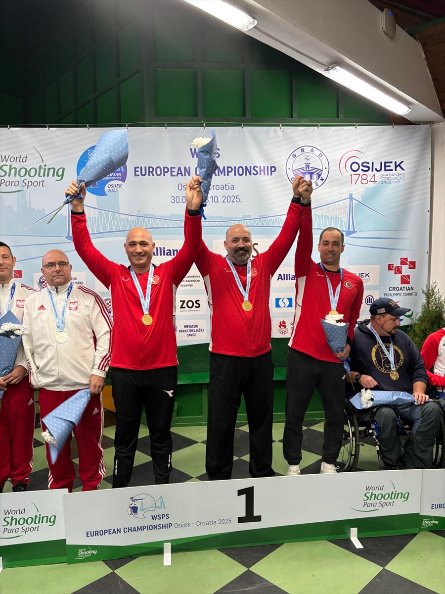 Milli para atıcılar, Avrupa Şampiyonası'nın son gününde 3 madalya kazandı