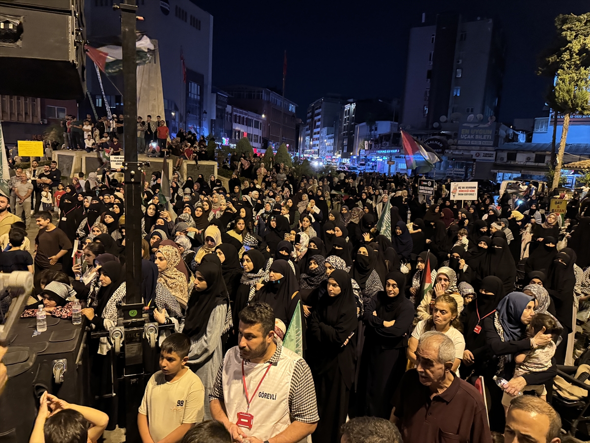 Adana ve Hatay'da İsrail'in Küresel Sumud Filosu'na saldırısı protesto edildi