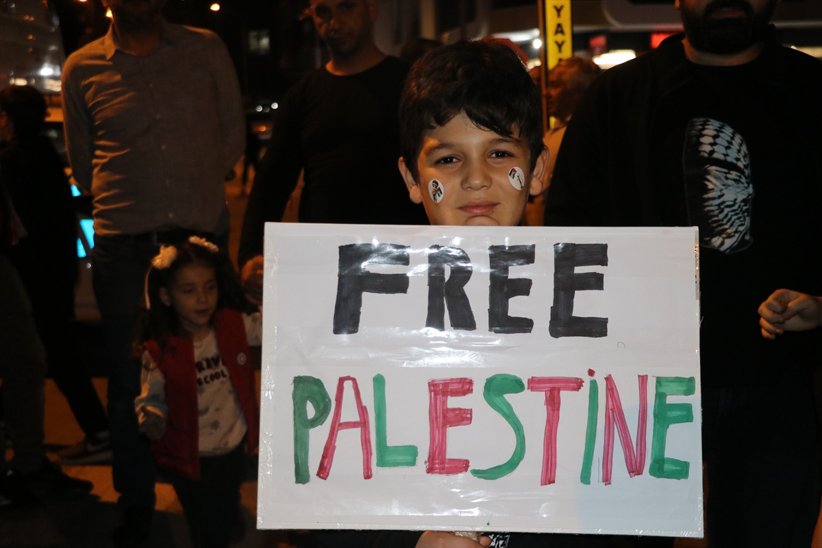 Amasya'da İsrail'in Gazze'ye saldırıları protesto edildi