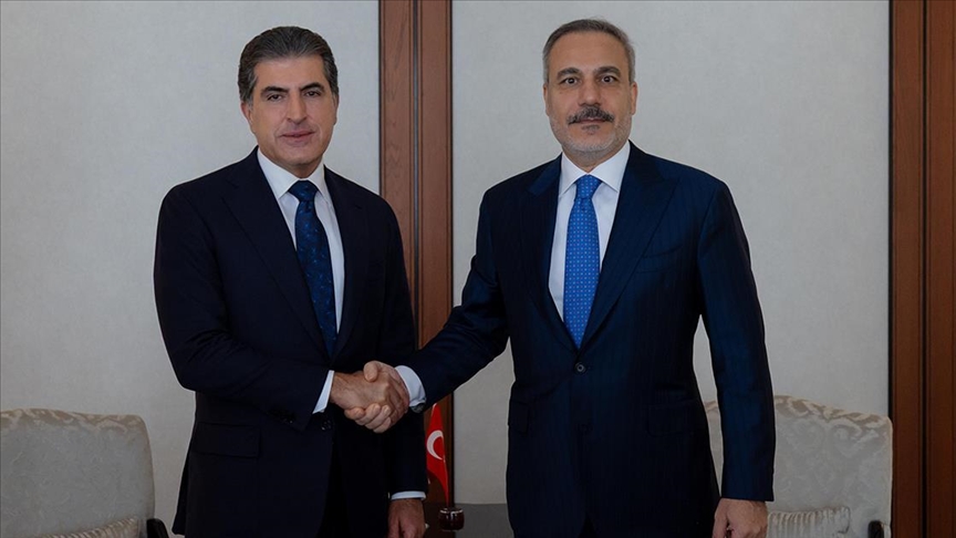 Dışişleri Bakanı Fidan, IKBY Başkanı Barzani ile görüştü