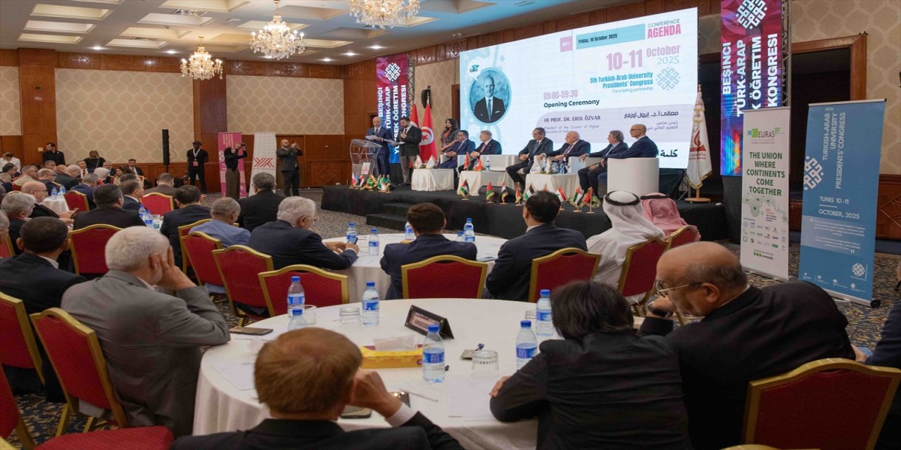 5. Türk-Arap Üniversiteleri Kongresi Tunus’ta başladı: 100’ü aşkın üniversite rektörü ve akademisyen katıldı