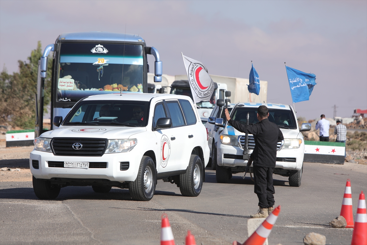 Suriye Arap Kızılayı, Süveyda kentine insani yardım ulaştırdı