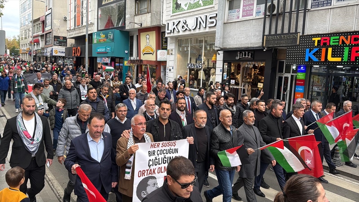 Tekirdağ'da Gazze Kararlılık Yürüyüşü düzenlendi