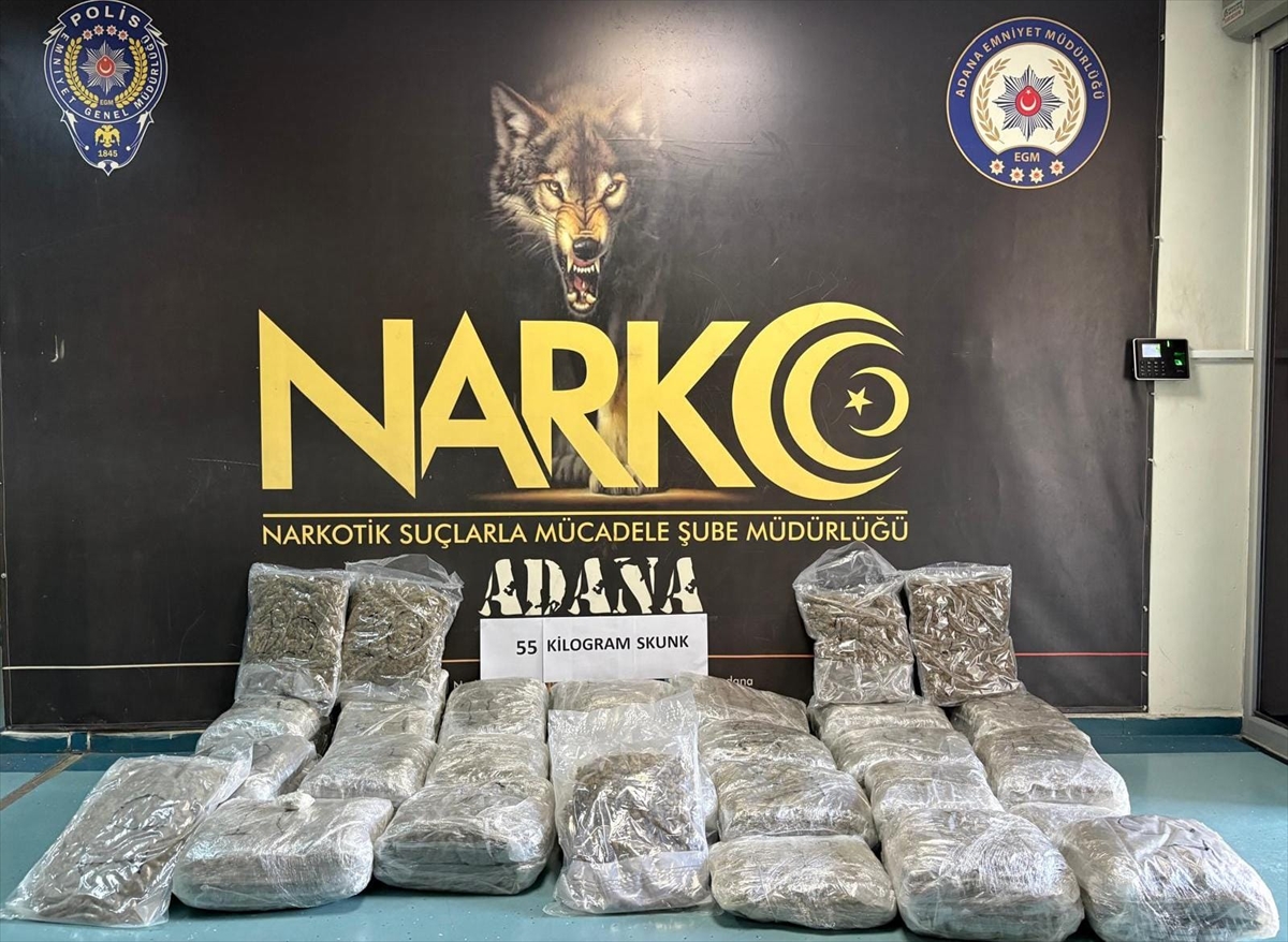 Adana'da tırda 55 kilogram uyuşturucu ele geçirildi