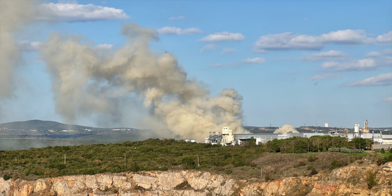 Kocaeli'nin Gebze ilçesindeki ahşap fabrikasının bahçesinde çıkan yangın itfaiye ekiplerinin müdahalesiyle kontrol altına alındı