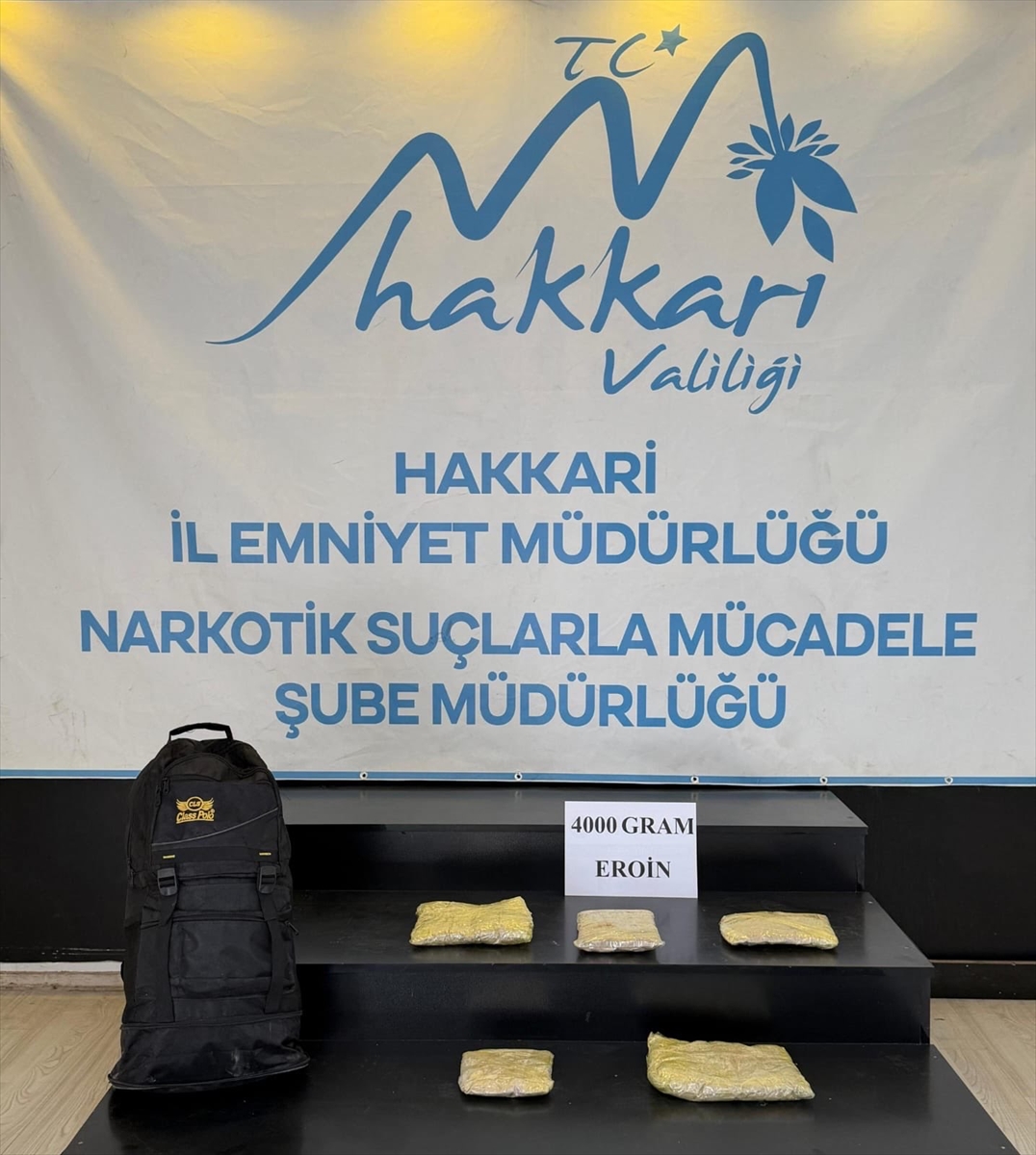 Hakkari'de 43 kilo 100 gram uyuşturucu ele geçirildi