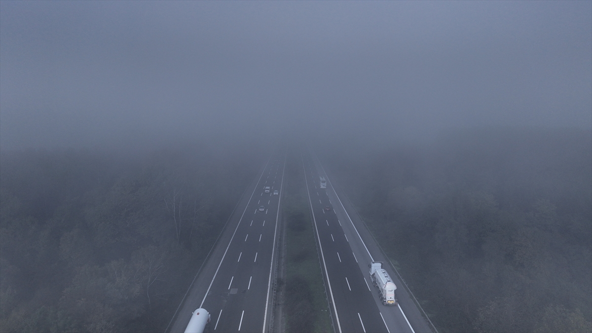 Düzce ve Bolu'da sis etkili oldu