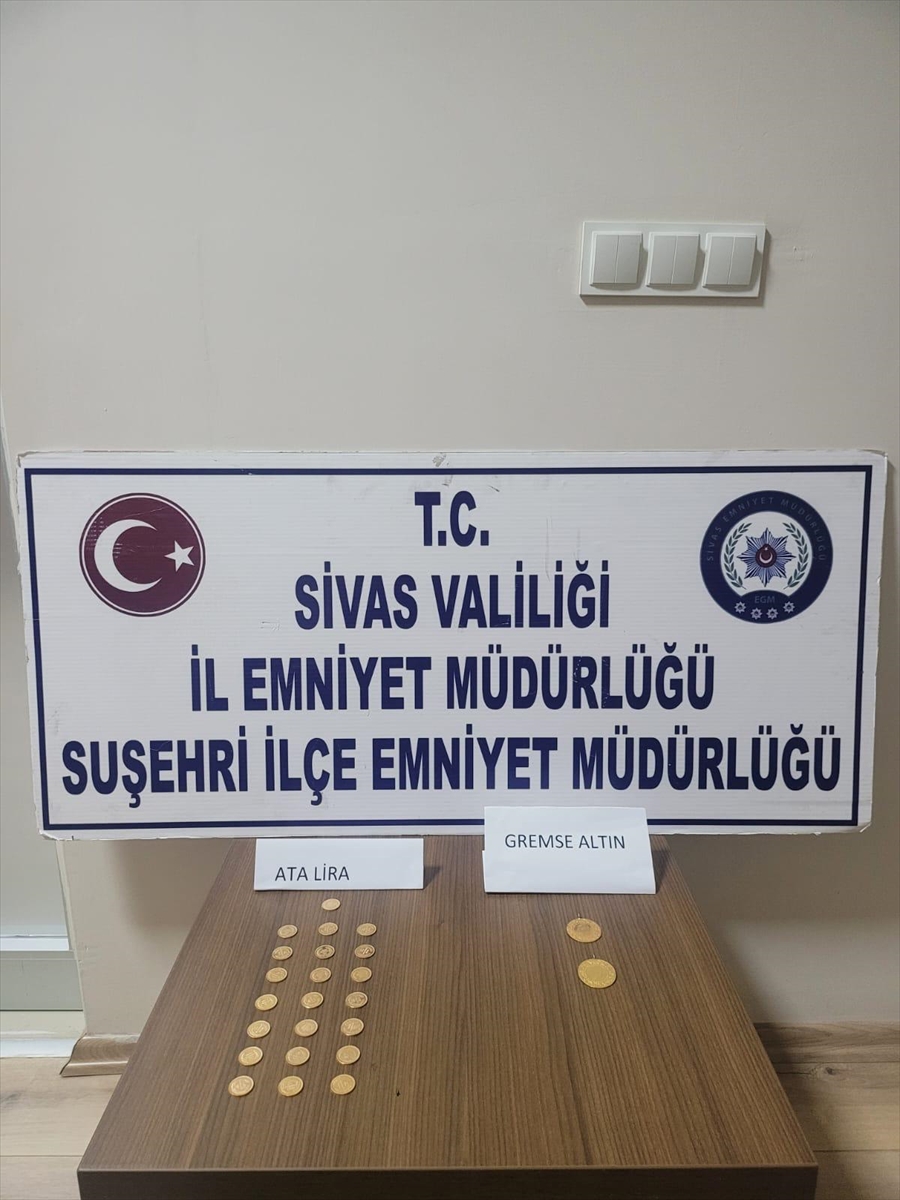 Sivas'ta kuyumcuya sahte altın satmak isteyen 1 şüpheli tutuklandı