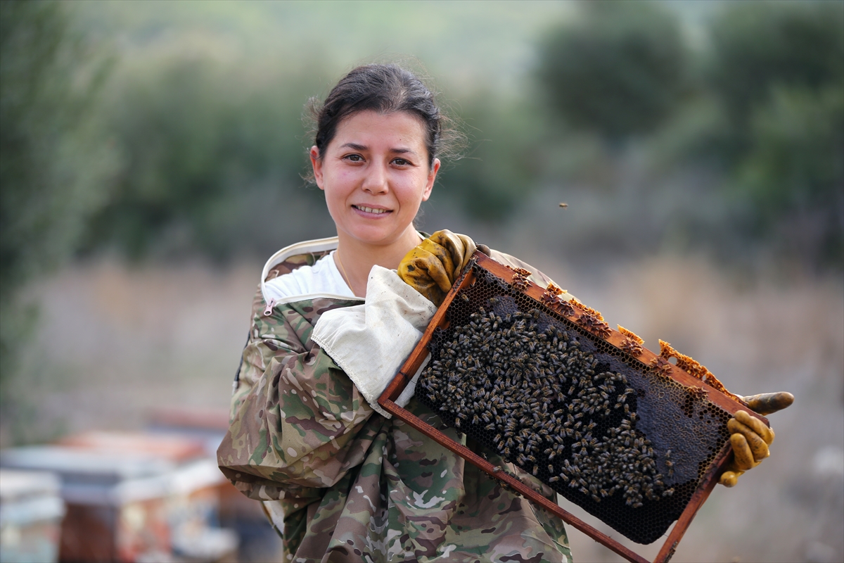 Baba mesleği arıcılığa başlayan kadın kovan sayısını 12'den 200'e çıkardı