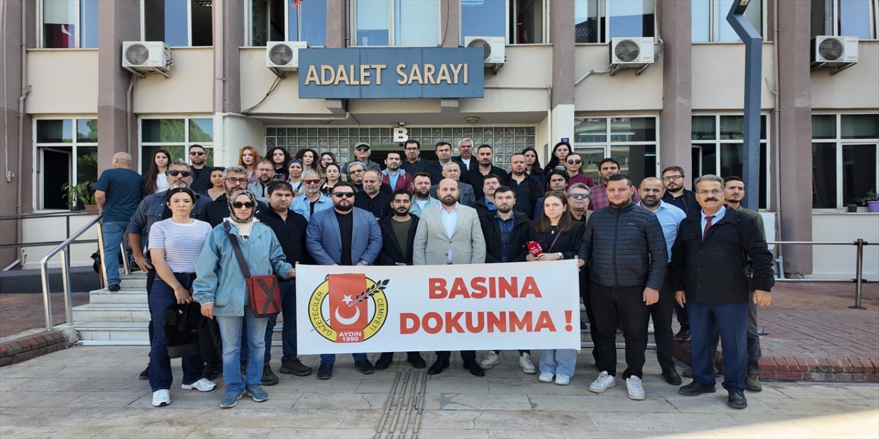 Aydın'da gazeteciler meslektaşlarına yönelik saldırıya tepki gösterdi