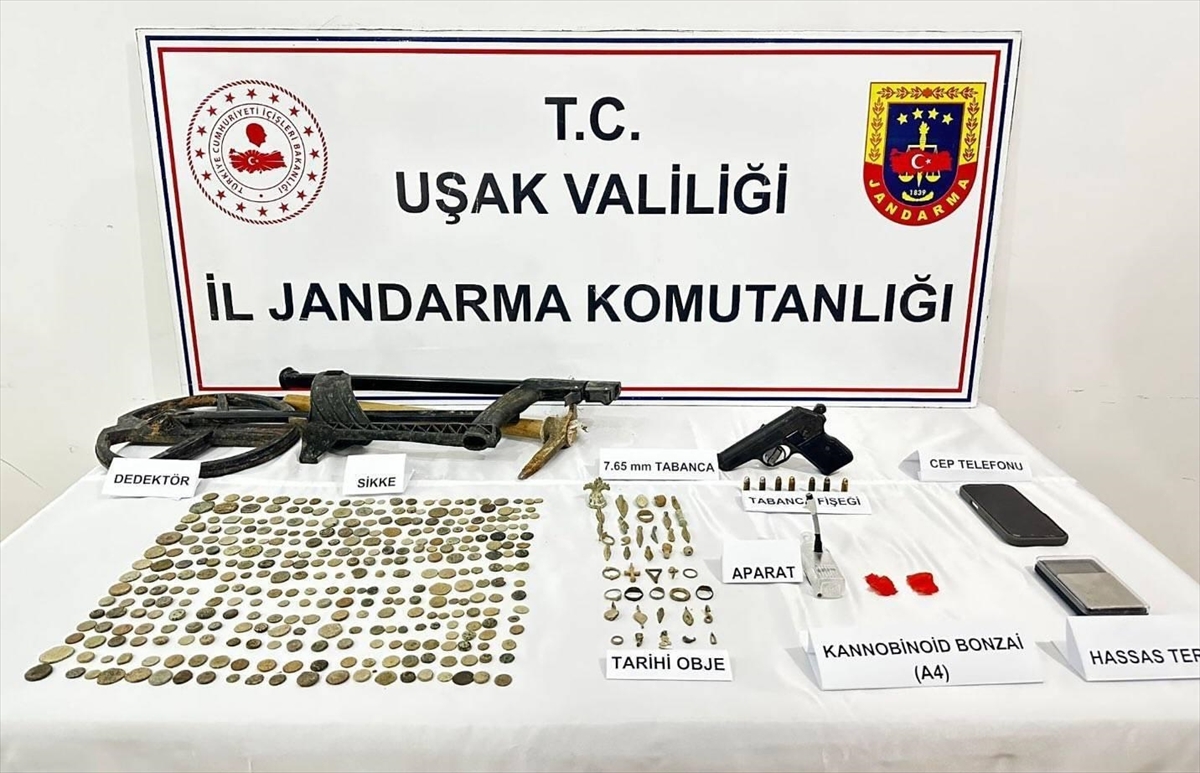 Uşak'ta tarihi eser kaçakçılığı operasyonunda 2 şüpheli yakalandı