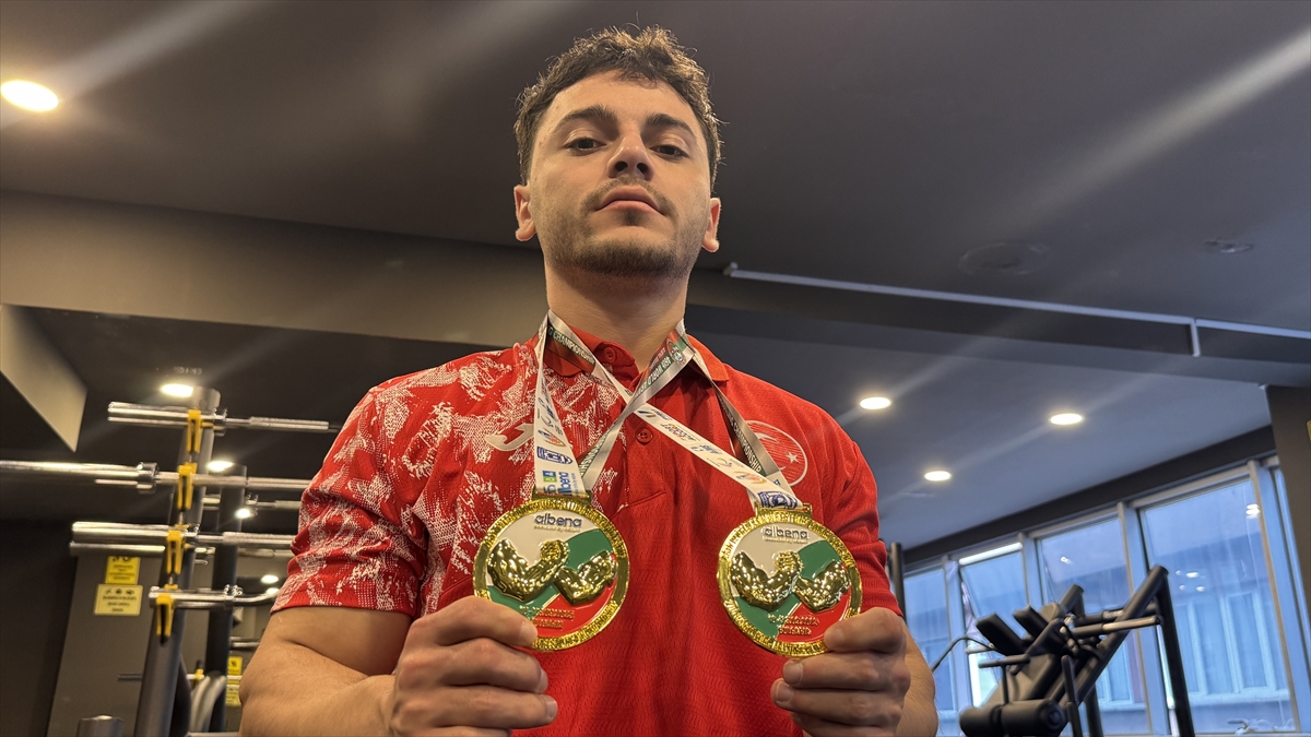 Milli bilek güreşçi İsmail Hacı Bekar, madalyaya doymuyor