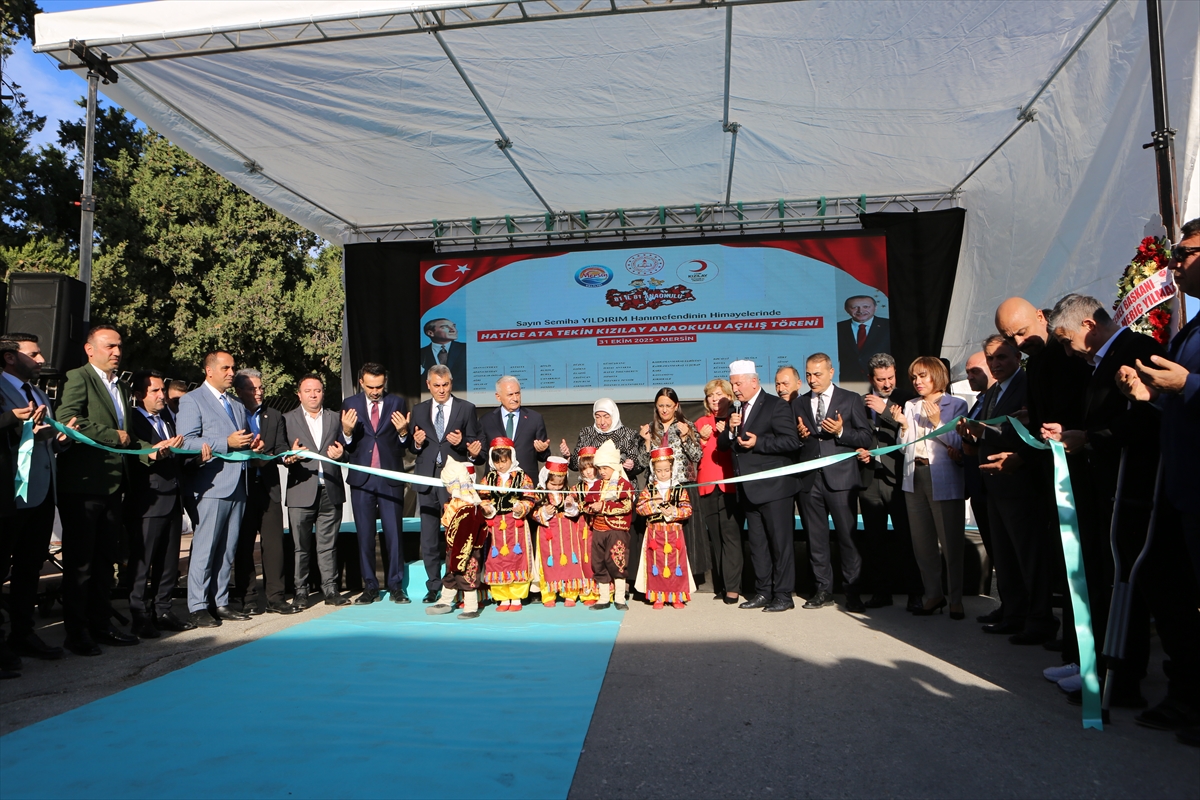 Mersin'de inşa edilen Hatice Ata Tekin Kızılay Anaokulu açıldı