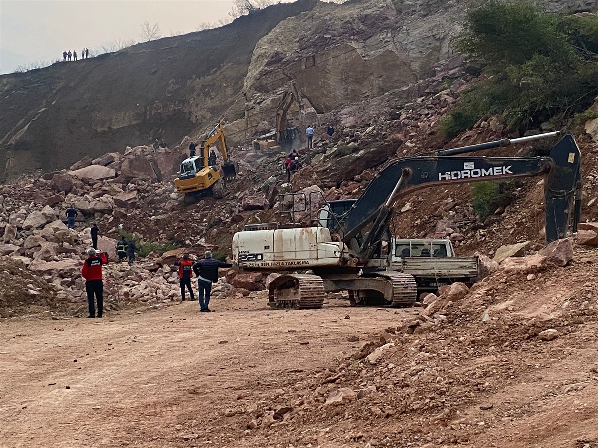 Ordu'da taş ocağı şantiyesinde göçük