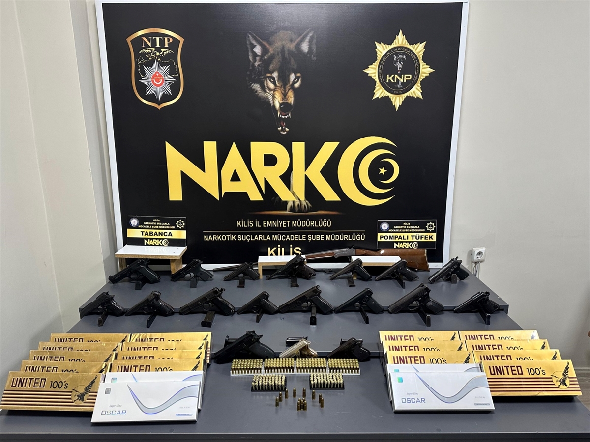 Kilis'te silah kaçakçılığı operasyonunda yakalanan 5 şüpheliden biri tutuklandı