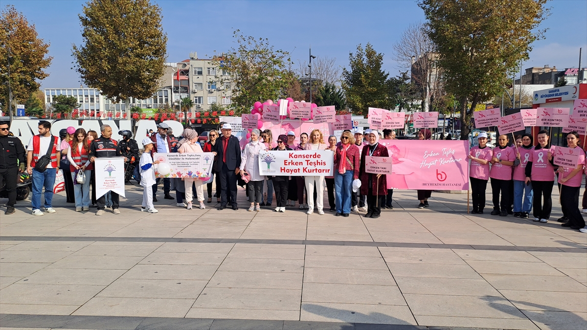 Sakarya'da kanser farkındalığı için yürüyüş düzenlendi