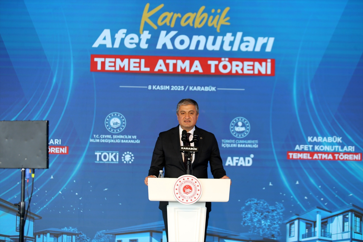 Karabük'te afet konutlarının temeli atıldı