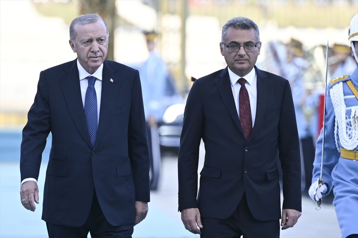 Cumhurbaşkanı Erdoğan, KKTC Cumhurbaşkanı Erhürman ile görüştü