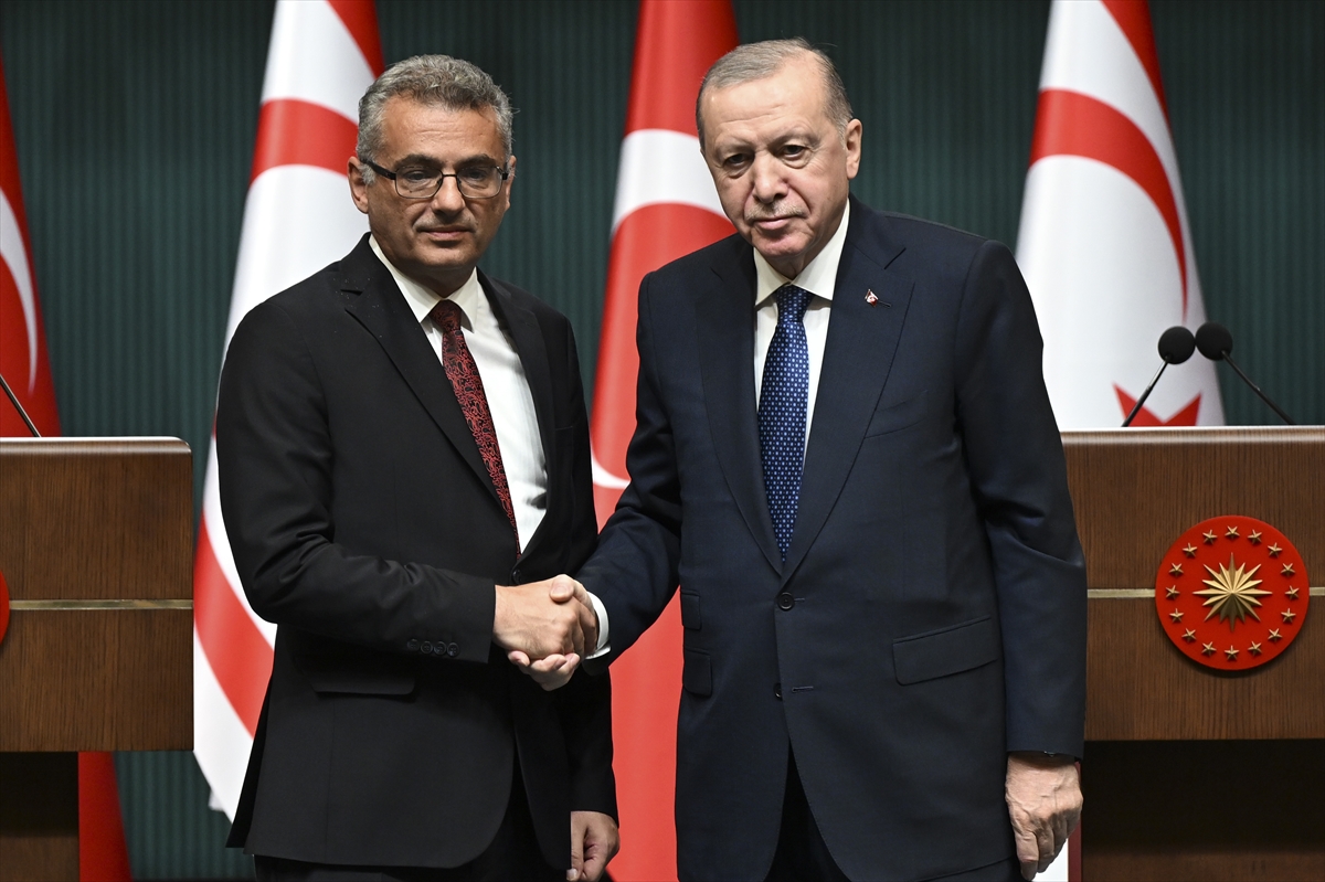 Cumhurbaşkanı Erdoğan, KKTC Cumhurbaşkanı Erhürman ile ortak basın toplantısında konuştu