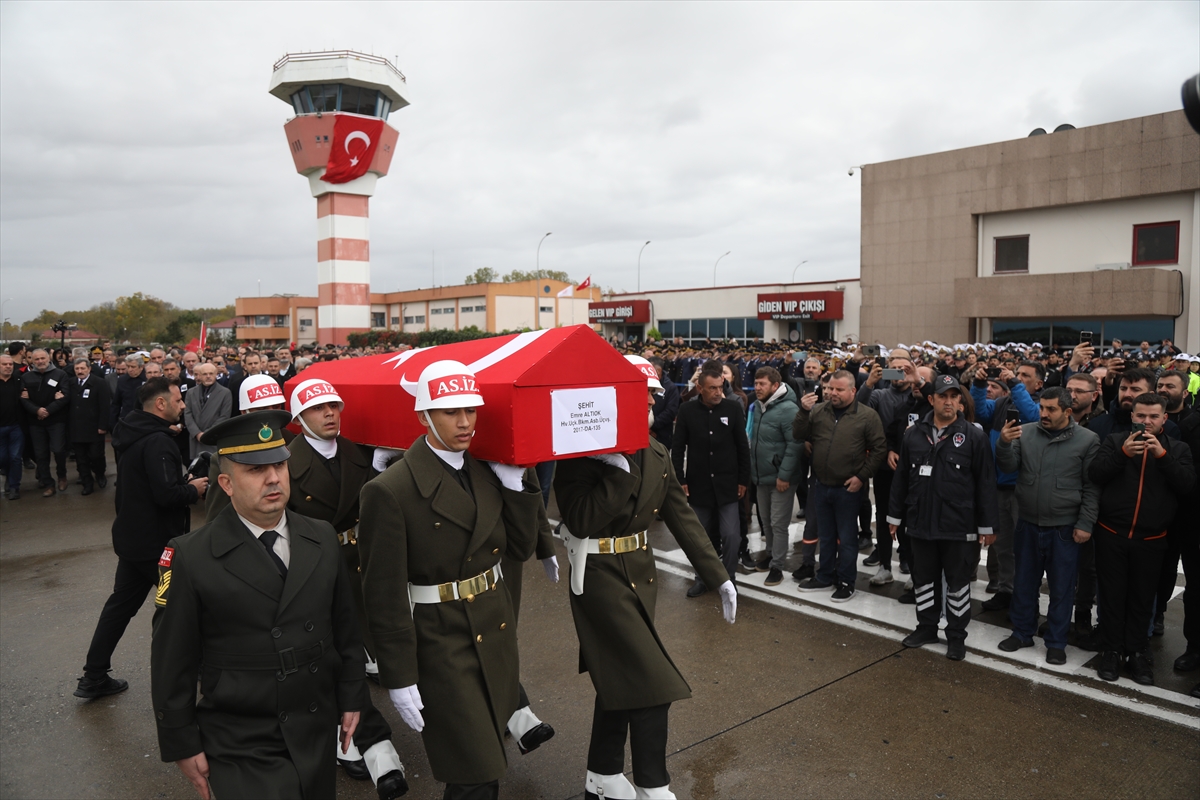 Şehit Altıok'un cenazesi memleketi Samsun'a getirildi