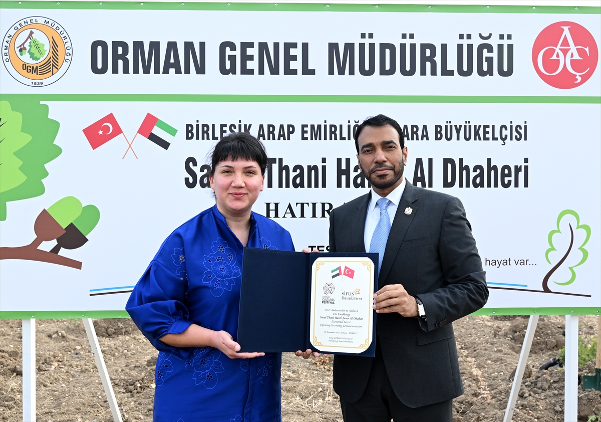 Birleşik Arap Emirlikleri'nin Ankara Büyükelçisi onuruna Ankara'da hatıra ormanı kuruldu
