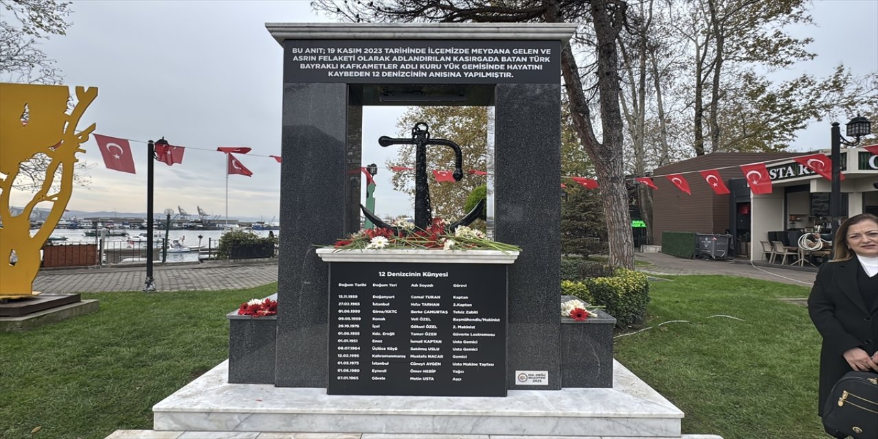 Kafkametler mürettebatı için yapılan anıt Zonguldak’ta törenle açıldı