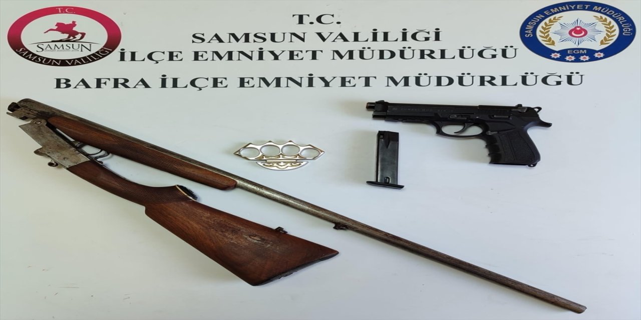 Samsun Bafra’da Silahla Havaya Ateş Açan Zanlı Yakalandı, Ruhsatsız Silah ve Muşta Ele Geçirildi