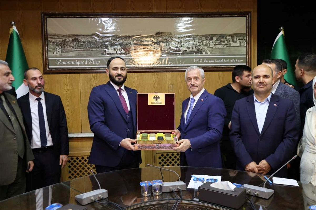 Şahinbey Belediye Başkanı Tahmazoğlu'ndan Halep Valisi Azzam el-Garib'e ziyaret