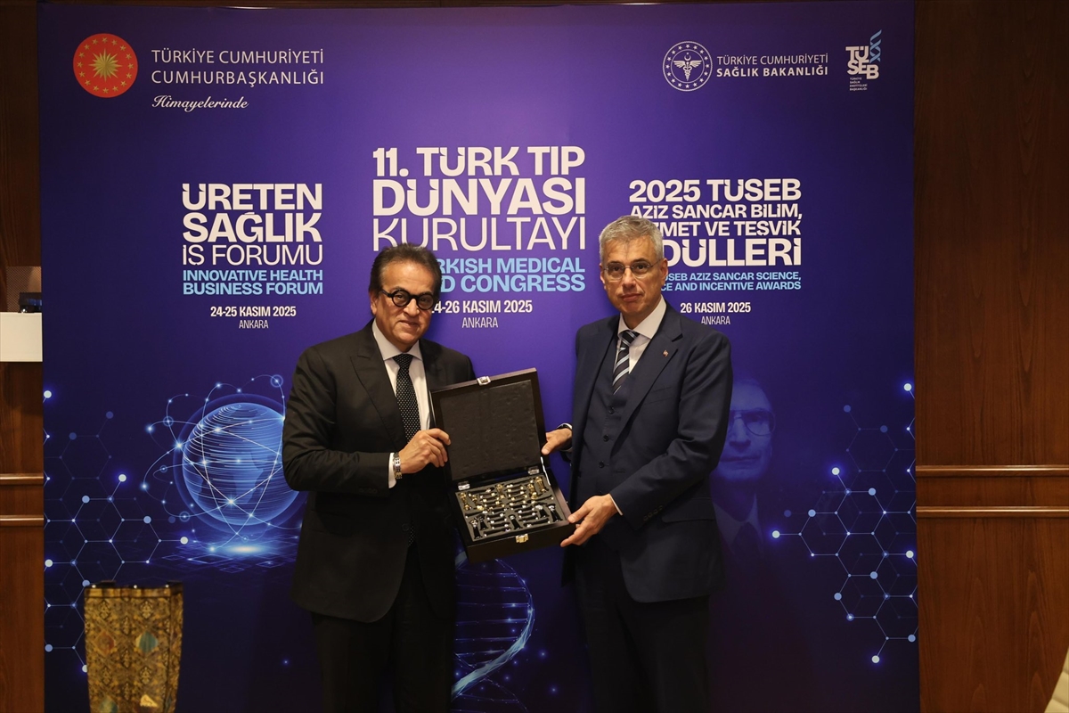 Mevkidaşlar Görüştü. Sağlık Bakanı Memişoğlu, Mısırlı mevkidaşı Abdulgaffar ile görüştü